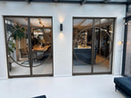 Stalen glazen maatwerkdeur met rond accent